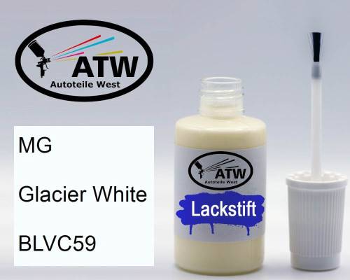 MG, Glacier White, BLVC59: 20ml Lackstift, von ATW Autoteile West.